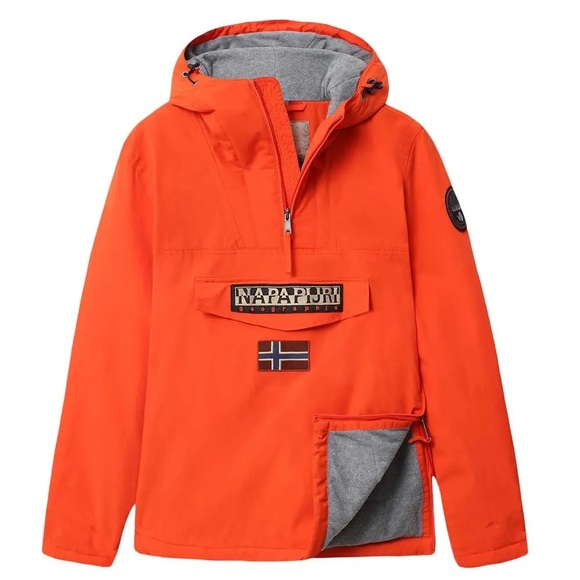 Napapijri Insulated Orange Anorak Jacket - Picture 9 of 11